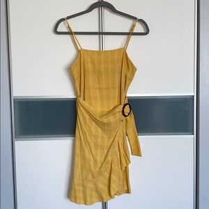 Mustard spaghetti strap sundress